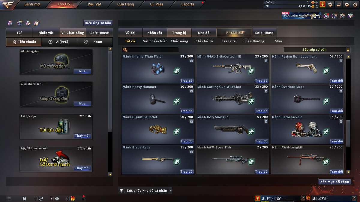 shop acc cf uy tin gia re